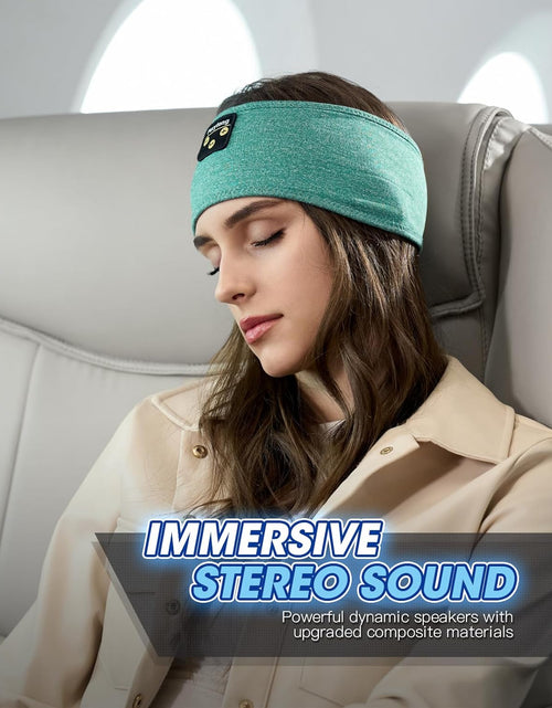 Load image into Gallery viewer, Sleep Headphones Wireless, Bluetooth Sports Headband Headphones with Ultra-Thin HD Stereo Speakers Perfect for Sleeping,Workout,Jogging,Yoga,Insomnia, Air Travel, Meditation (Green)
