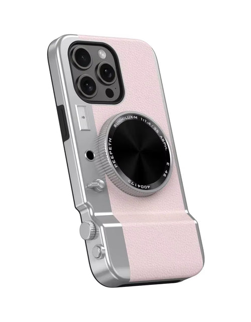Load image into Gallery viewer, Retro Bluetooth Camera Phone Case for Iphone 15 14 13 12 Pro Max Magnetic Cosmetic Mirror for Iphone 15Promax Hard Phone Cover
